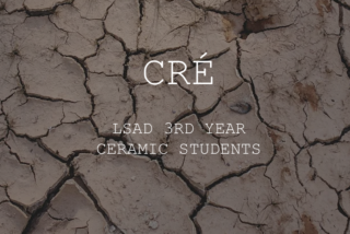 Cracked earth with large text 