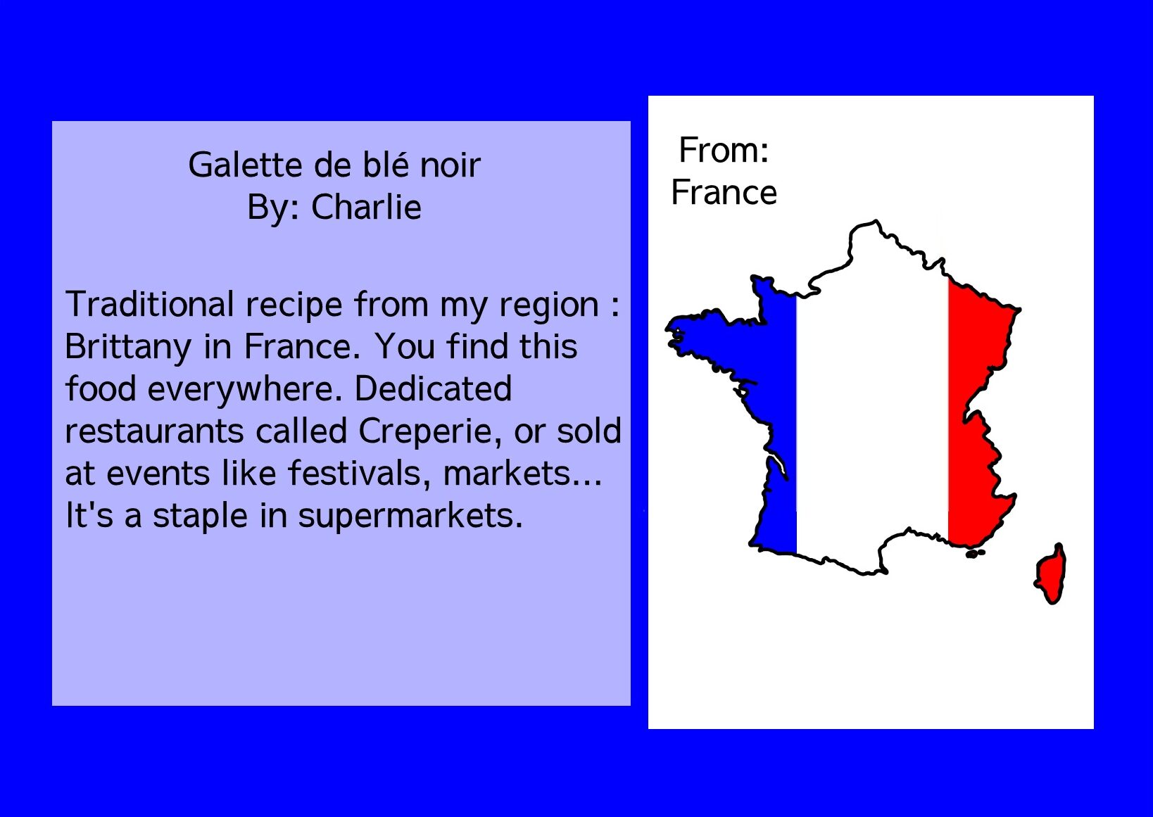 Text on a blue background describes 